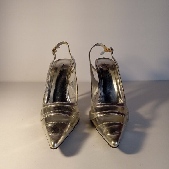ANNE MICHELLE CHROME-62 SLVMWP SIZE 8.5 HEEL SHOES - Picture 2 of 6